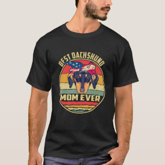 Camiseta 16 Melhor Dachshund Mãe Eterna Vintage
