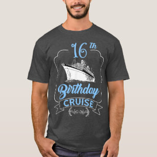 Camiseta 16.o Aniversário Navio de cruzeiro à vela Meninas 