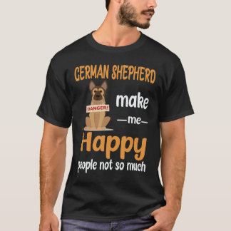 Camiseta 16 Pastor Alemão Fazem Me Feliz Pessoas Não Tanto