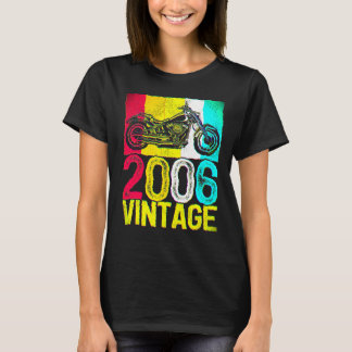 Camiseta 16 Years Old Retro Motorcycle Vintage 2006 16th Bi