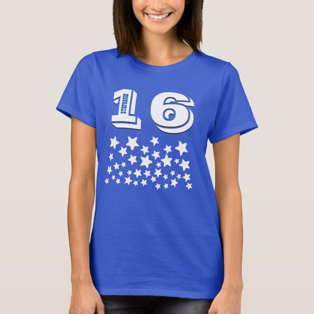 Camiseta 16o Aniversário ou ALGUMA explosão do ANO das (Frente)