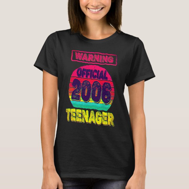 Camiseta 16th Birthday Born In 2006 Men Women 16yrs Old Tee (Frente)