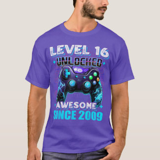 Camiseta 16th Birthday Boy Level 16 Gamer 16 Year Video Gam