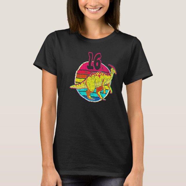 Camiseta 16th Birthday I Parasaurolophus I Family Matching (Frente)