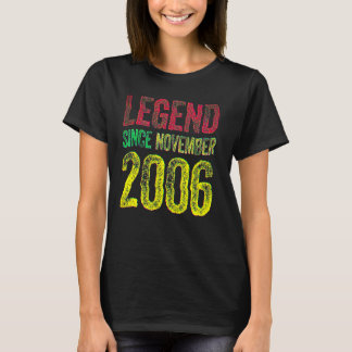 Camiseta 16th Birthday November Born 16 Years Legend Since 