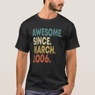 Camiseta 17º Aniversário 17 Anos Espetacular Desde Março De