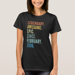 Camiseta 17º aniversário Menino lendário Epic Espetacular d