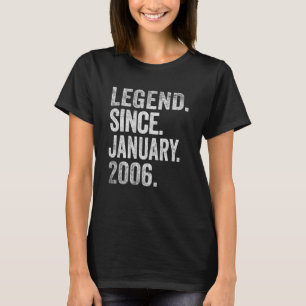 Camiseta 17º Aniversário Meninos 17 Anos Legenda Desde Janu