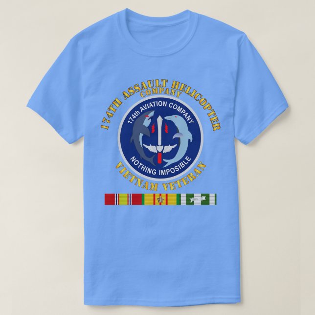 Camiseta 174.º AHC Vietnam Vet w VN SVC (Frente do Design)