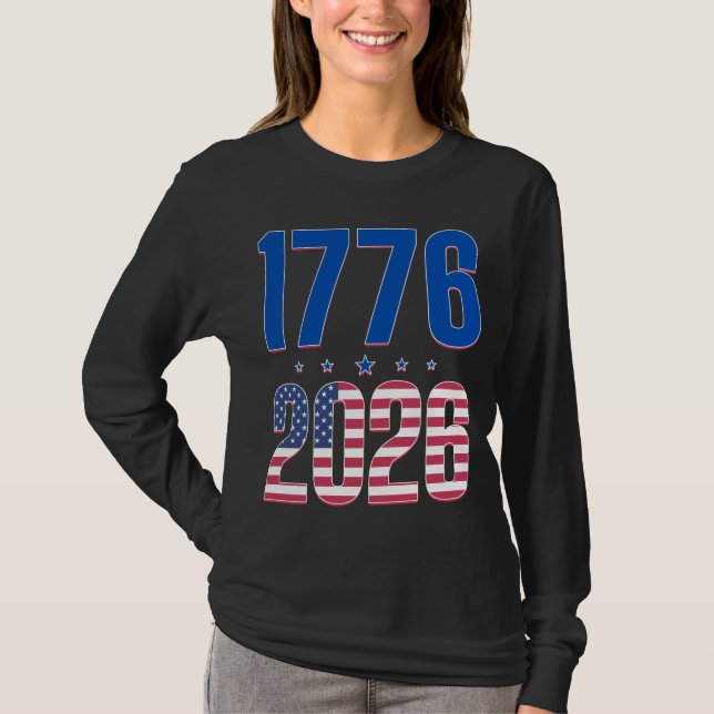 Camiseta 1776 2026 250 anos liberdade  (Frente)