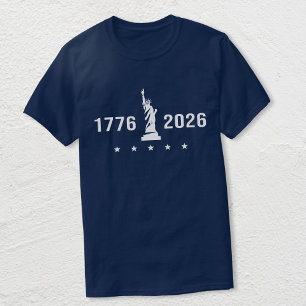 Camiseta 1776 2026 Estátua da Liberdade Patriótica EUA 25