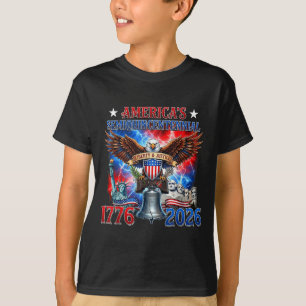 Camiseta 1776-2026 EUA 250º Aniversário 4 de Julho