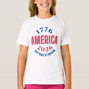 Camiseta 1776 AMÉRICA 2026 250 anos de liberdade