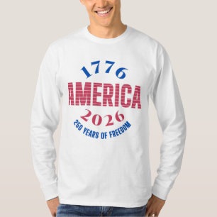 Camiseta 1776 AMÉRICA 2026 250 anos de liberdade