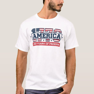 Camiseta 1776 América 250 Anos Aniversário Patriótico dos
