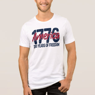 Camiseta 1776 América 250 Anos de Liberdade Aniversário EUA