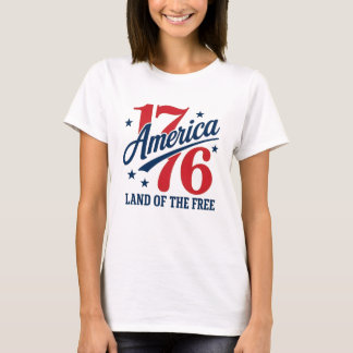 Camiseta 1776 América Terra de Liberdade EUA