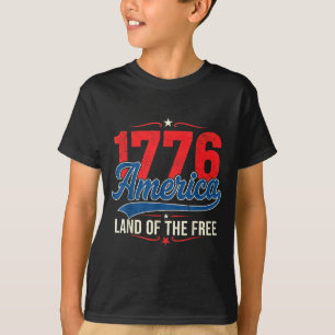 Camiseta 1776 América Terra Livre Vintage Patriótico