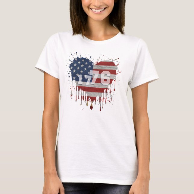 Camiseta 1776 American Flag (Frente)