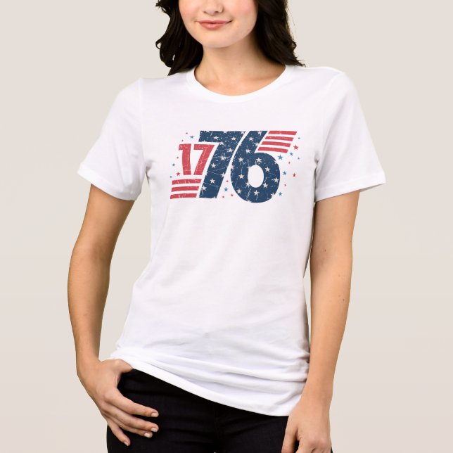 Camiseta 1776, Dia da Independência, 4 de julho (Frente)