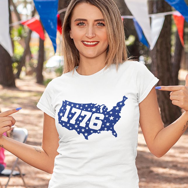 Camiseta 1776 Estados Unidos 4 de julho Unisex (Criador carregado)