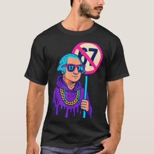 Camiseta 1776 Mais de 67 George Washington Drip Meme Engraç