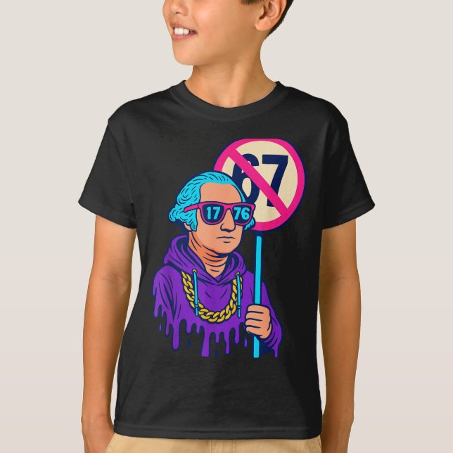 Camiseta 1776 Mais de 67 Meme Engraçado George Washington D (Frente)
