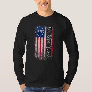 Camiseta 1776 Nós, o Patriótico Americano Pessoas Bandeira