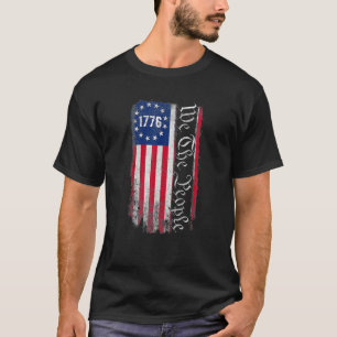 Camiseta 1776 Nós, o Patriótico Americano Pessoas Bandeira