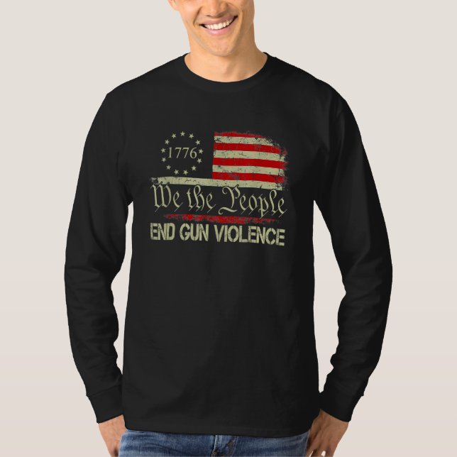 Camiseta 1776, Nós, Pessoas, Acabamos Com A Violência Armad (Frente)