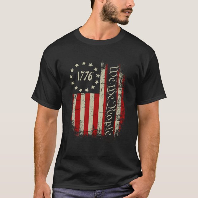 Camiseta 1776 Somos A Constituição Patriótica Americana Pes (Frente)