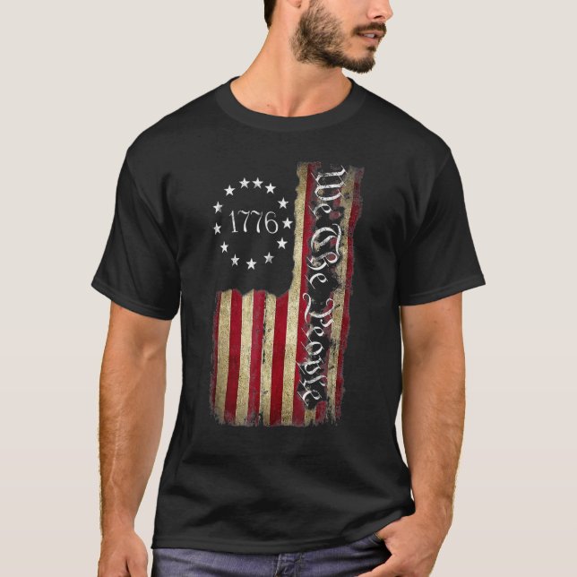 Camiseta 1776 Somos A Constituição Patriótica Americana Pes (Frente)