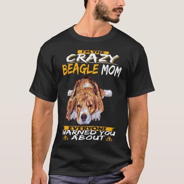 Camiseta 177 Eu sou a Louca Beagle Mãe (Frente)