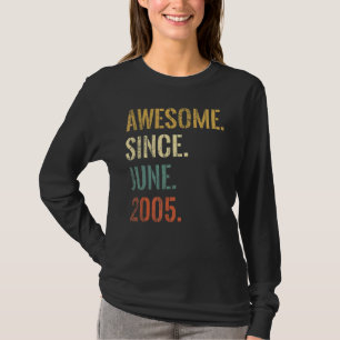 Camiseta 17.º Aniversário, 17 anos, Espetacular desde junho