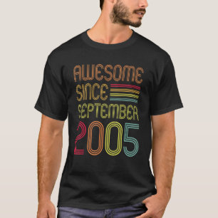 Camiseta 17.º Aniversário 17 Anos Espetacular Desde setembr