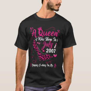 Camiseta 17.º Aniversário Alto Salto Uma Rainha Foi Nascer