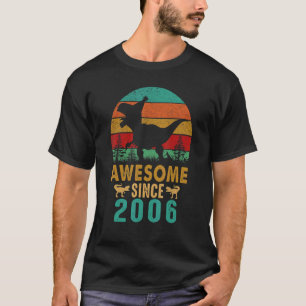 Camiseta 17.º aniversário Dinossauro 17 anos Meninos incrív