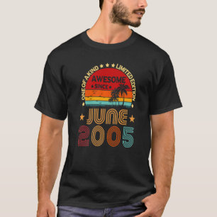 Camiseta 17.º Aniversário Impressionante Desde junho de 200