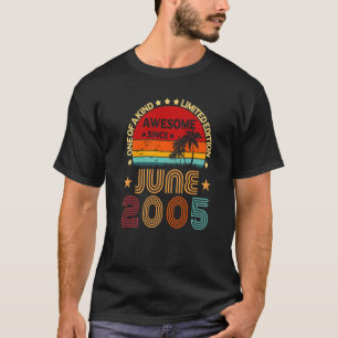 Camiseta 17.º Aniversário Impressionante Desde junho de 200