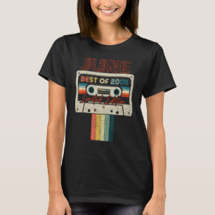 Camiseta 17.º aniversário Presente junho Melhor Fita Casset