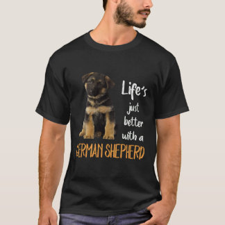 Camiseta 17 A vida é melhor com um German shepherd