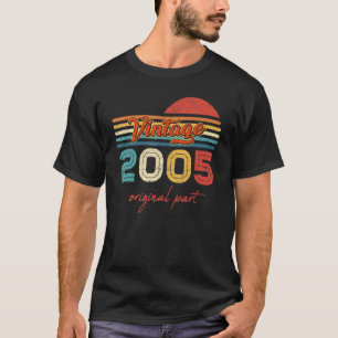 Camiseta 17 Aniversário Vintage 2005 Original Parte 17 Ano