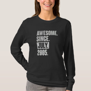Camiseta 17 anos 17 anos Aniversário fantástico desde julho