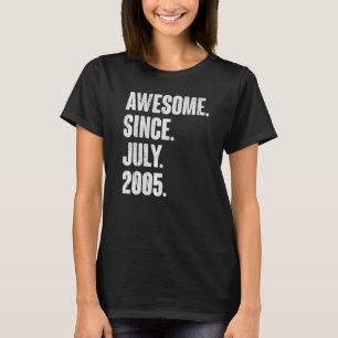 Camiseta 17 anos 17 anos Aniversário fantástico desde julho
