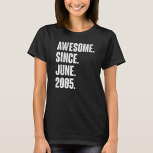 Camiseta 17 anos 17 anos Aniversário fantástico desde junho