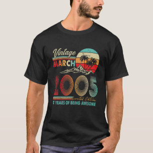 Camiseta 17 Anos De Idade 17.º Aniversário Decoração Março 