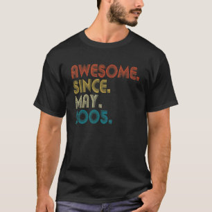 Camiseta 17 anos de idade incrível desde maio de 2005 17º a