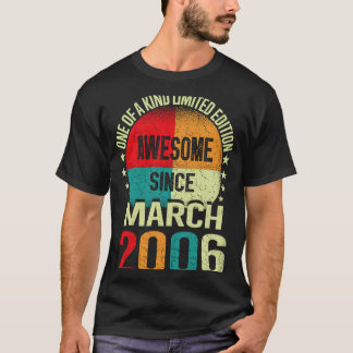 Camiseta 17 anos de idade incrível desde março de 2006 Aniv