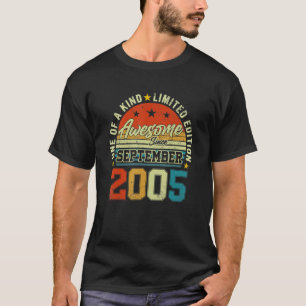 Camiseta 17 anos de idade incrível desde setembro de 2005 1