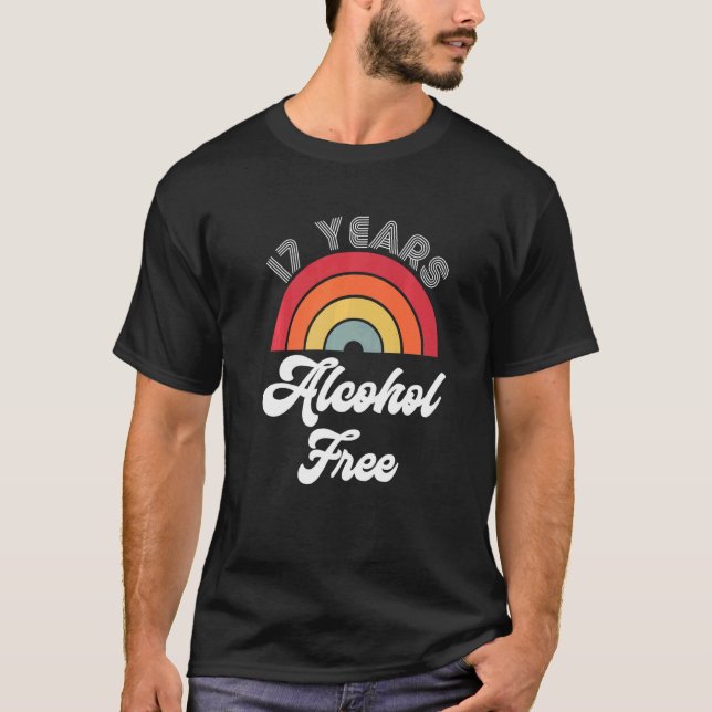 Camiseta 17 Anos De Sobriedade Sem Álcool Sobriedade Sem Ál (Frente)